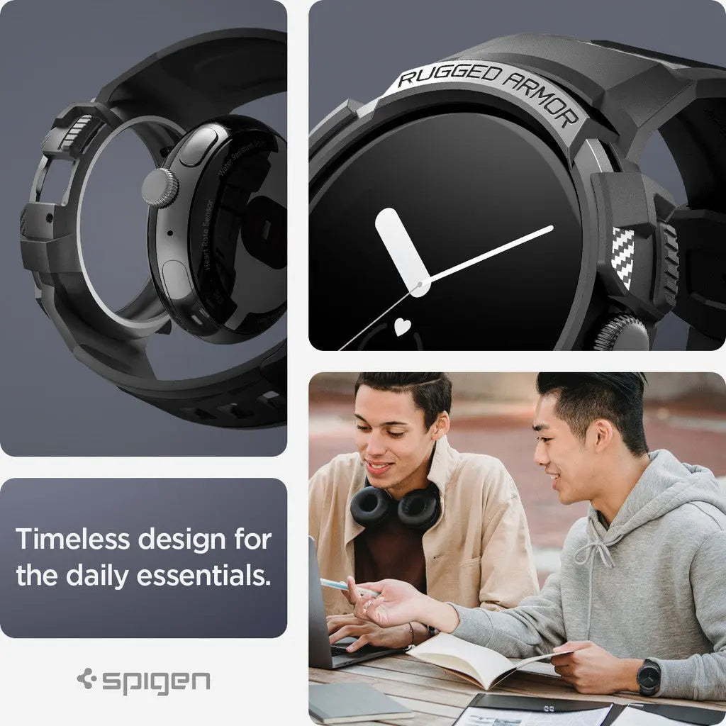 Spigen Google Pixel Watch 3 / 2 / 1 (41mm) Rugged Armor Pro Watch Band Watch Strap Google Pixel Watch Case