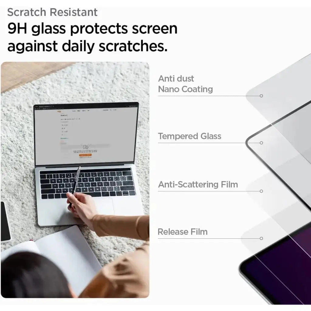 MacBook Pro 14-inch (2024 / 2023 / 2021) Screen Protector Tempered Glass - Spigen Singapore