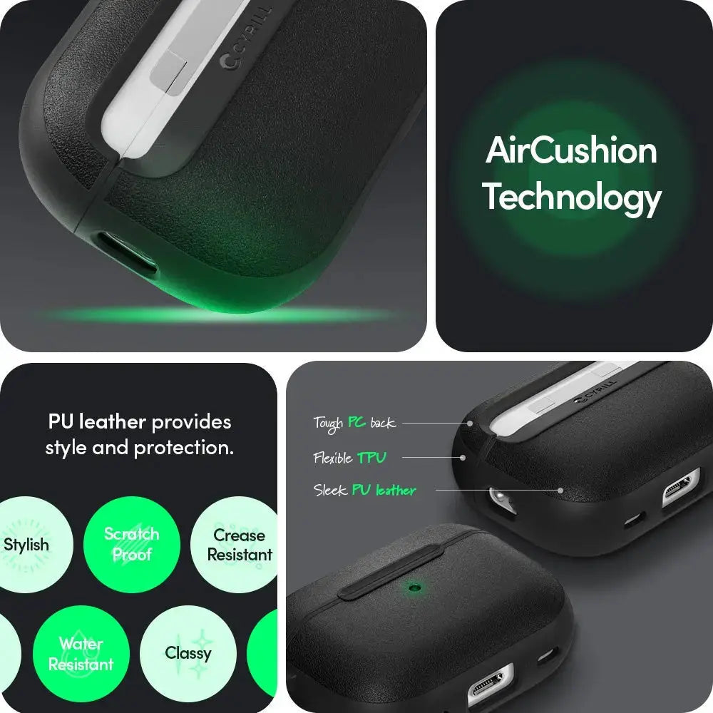 Cyrill Apple AirPods Pro 2 Case (2023/2022) Kajuk Black - Spigen Singapore