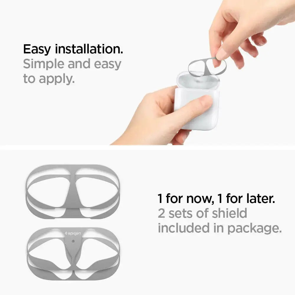 AirPods 2nd Gen 1st Gen Shine Shield Metal Sticker - Spigen Singapore