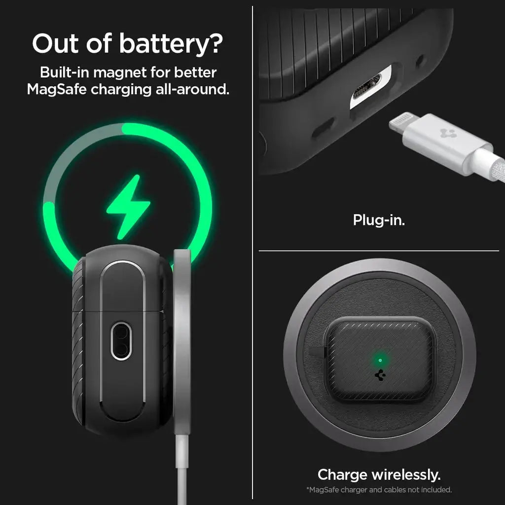 Apple AirPods Pro 2 Case Mag Armor Magfit Magsafe Case - Spigen Singapore
