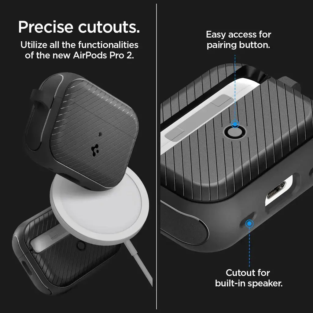 Apple AirPods Pro 2 Case Mag Armor Magfit Magsafe Case - Spigen Singapore