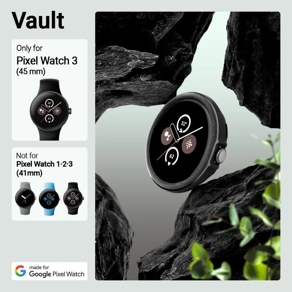 Caseology Google Pixel Watch 3 (45mm) Case Vault Google Pixel Casing Drop Protection Spigen Sub Brand Google Pixel Cover