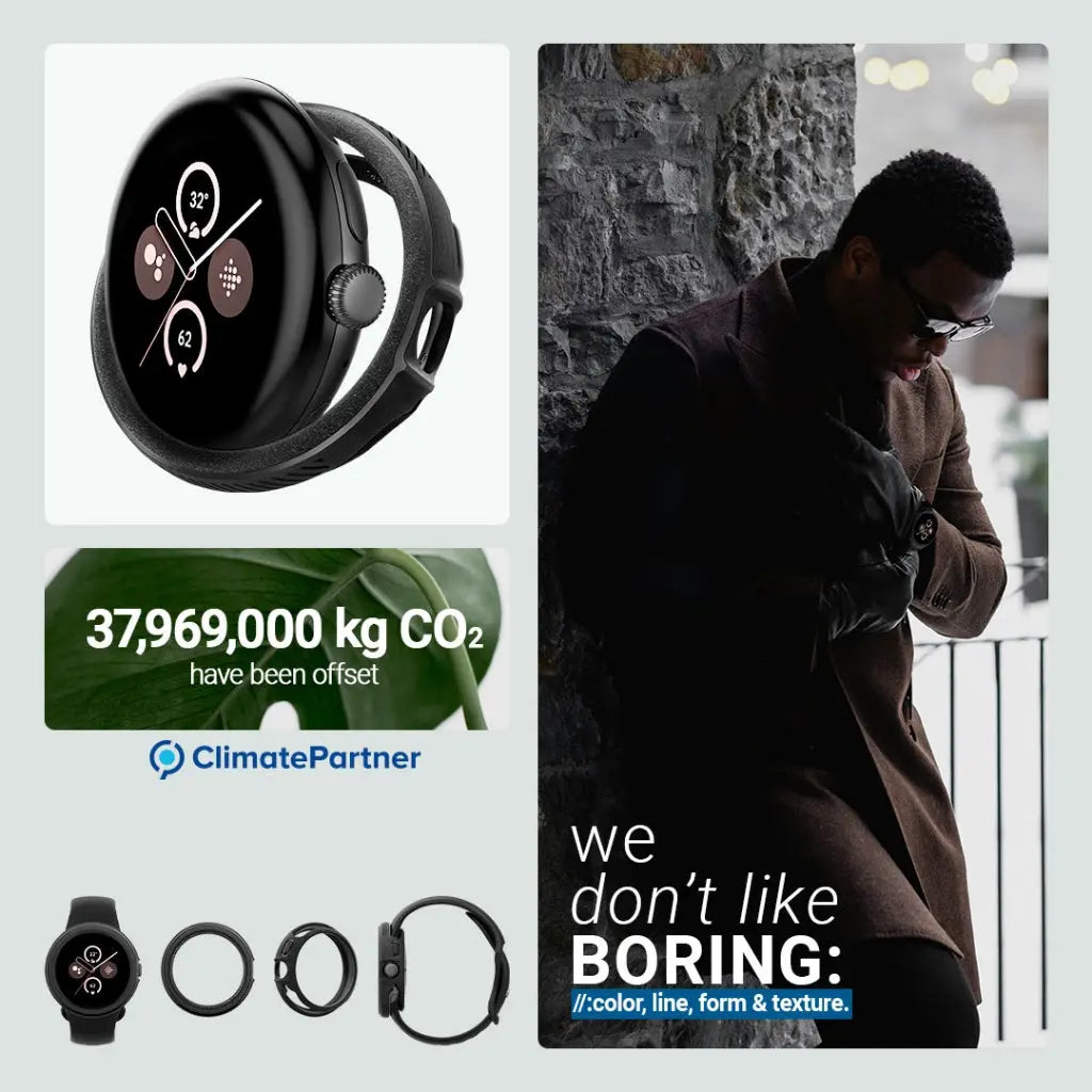 Caseology Google Pixel Watch 3 (45mm) Case Vault Google Pixel Casing Drop Protection Spigen Sub Brand Google Pixel Cover