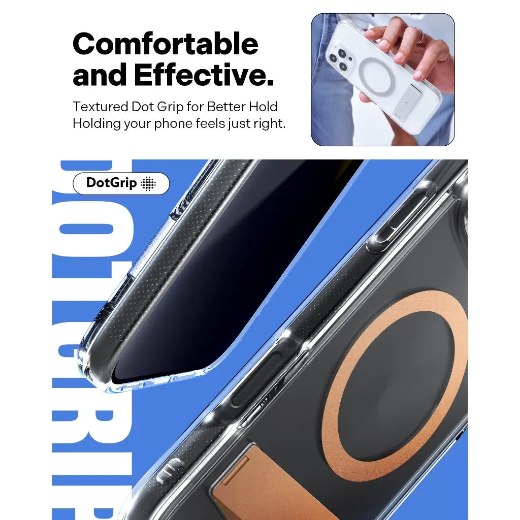 Caseology iPhone 16 Pro Case 6.3" Capella MagFit Kickstand Clear Case Magnetic Phone Case iPhone Case iPhone Cover