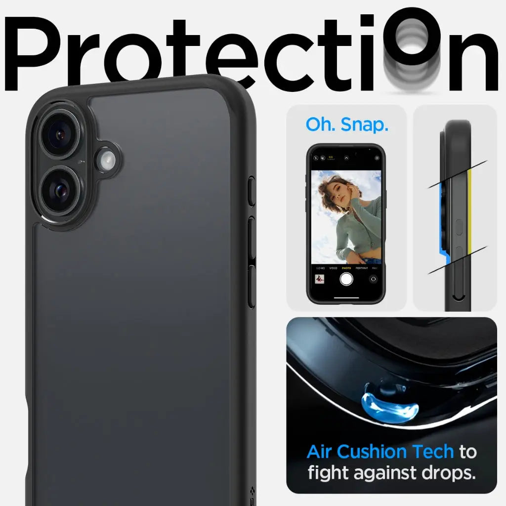 Spigen iPhone 16 Case 6.1" Ultra Hybrid / Crystal Hybrid Transparent Casing Drop Protective iPhone Cover