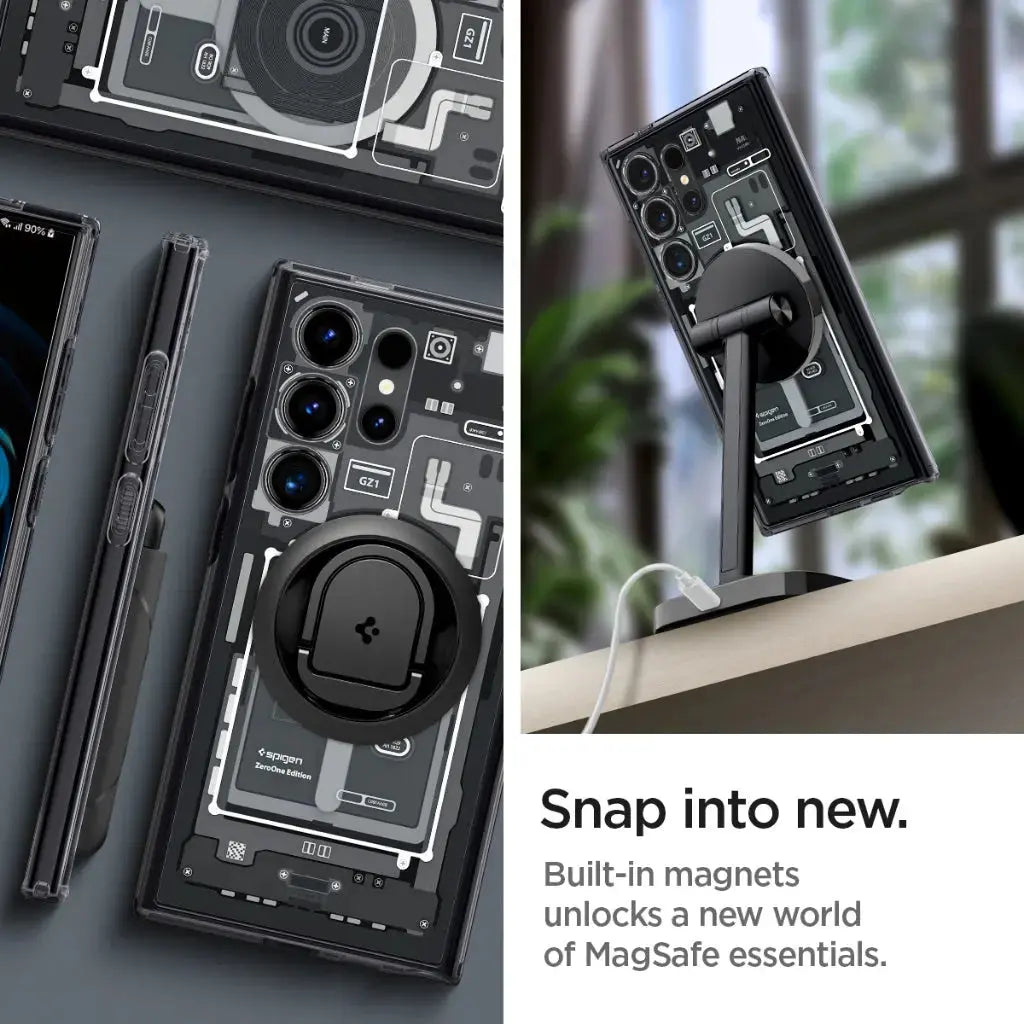 Galaxy S24 Ultra Case Zero One OneTap Metal Ring Magfit Magsafe Case - Spigen Singapore