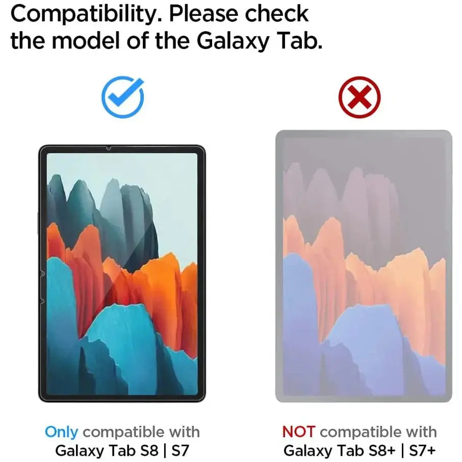 Galaxy Tab S8 / Galaxy Tab S7 EZ FIT GLAS.tR Screen Protector - Spigen Singapore