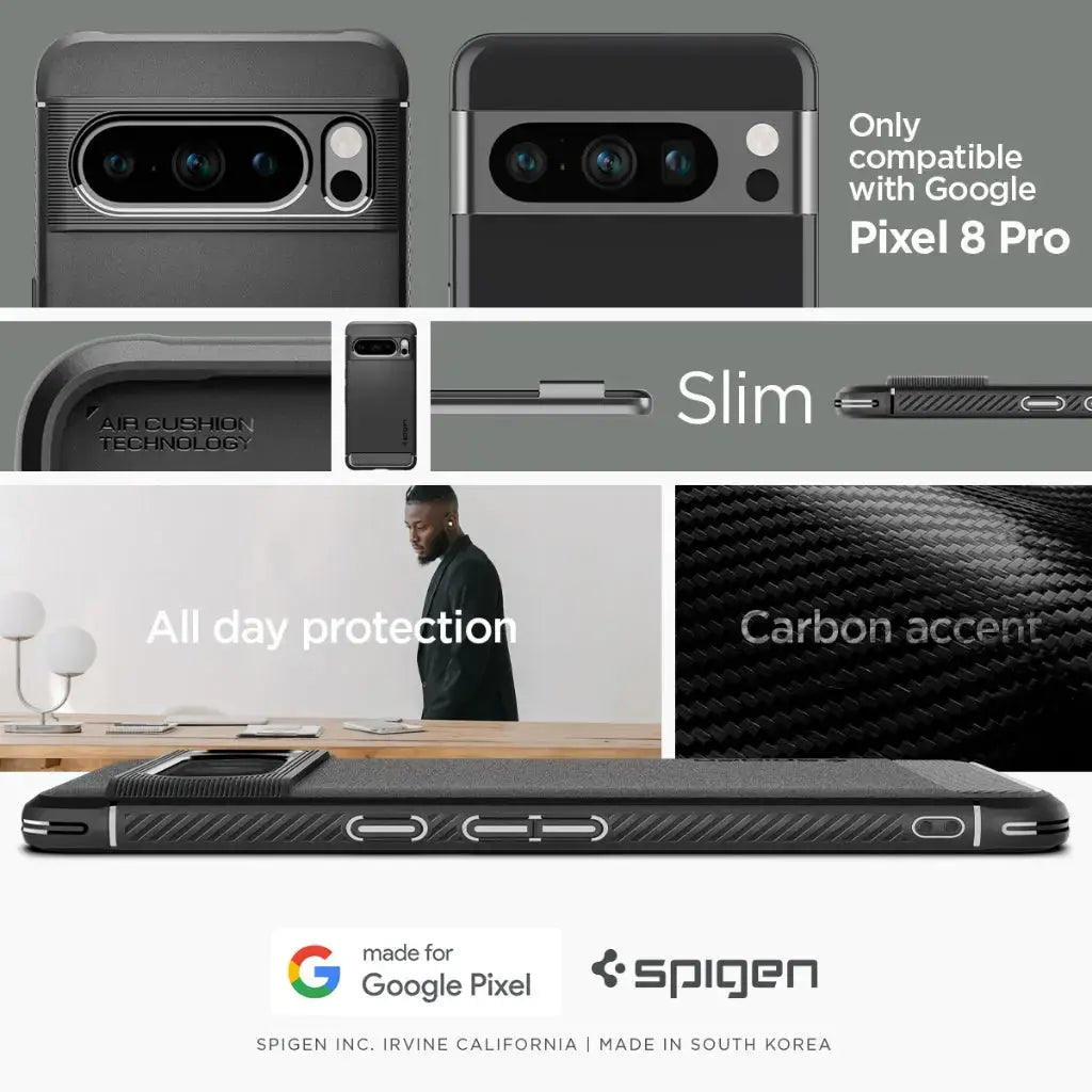 Google Pixel 8 Pro Case Rugged Armor - Spigen Singapore