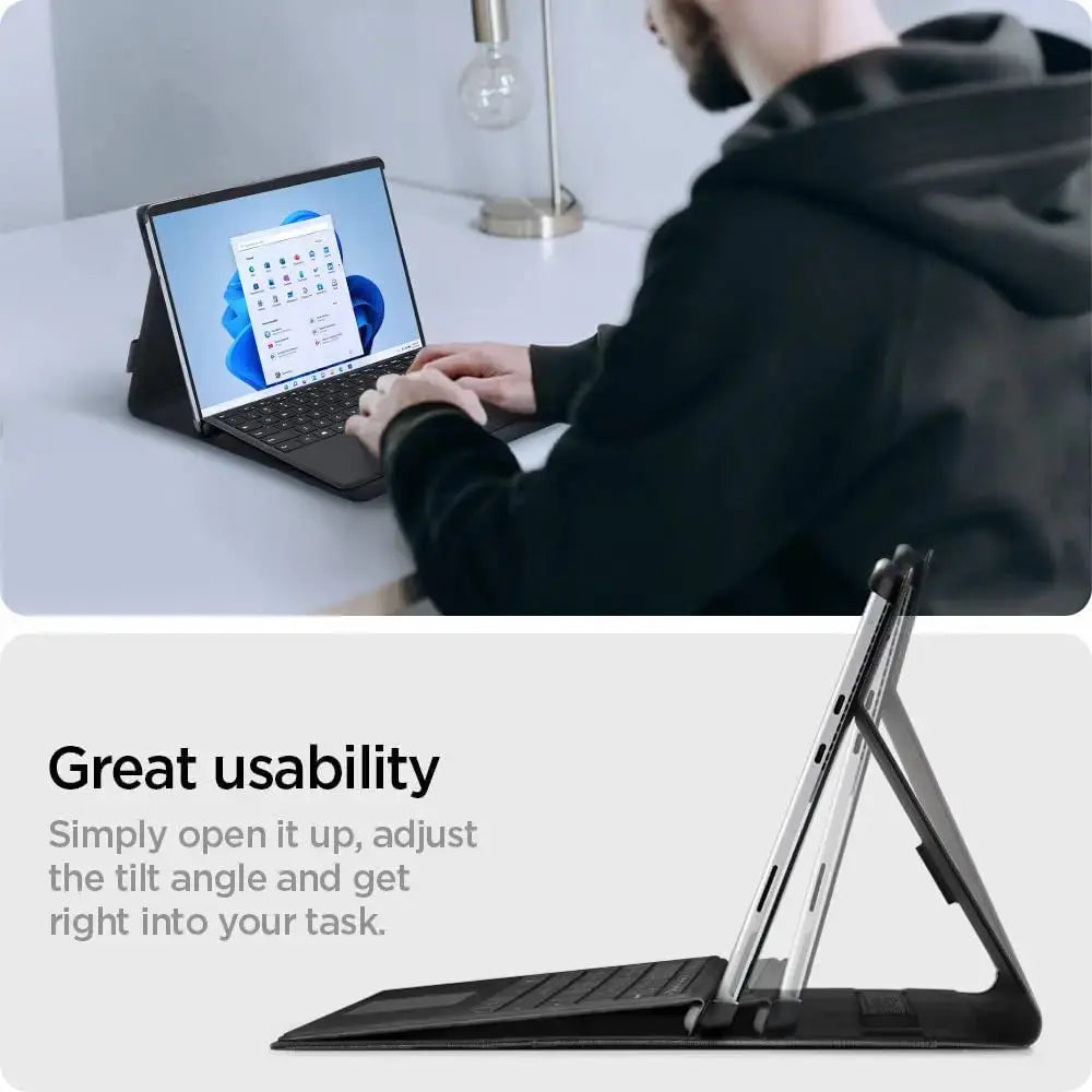 Microsoft Surface Pro 11 / 10 / 9 / 8 Case (2024/2022/2021) Stand Folio - Spigen Singapore