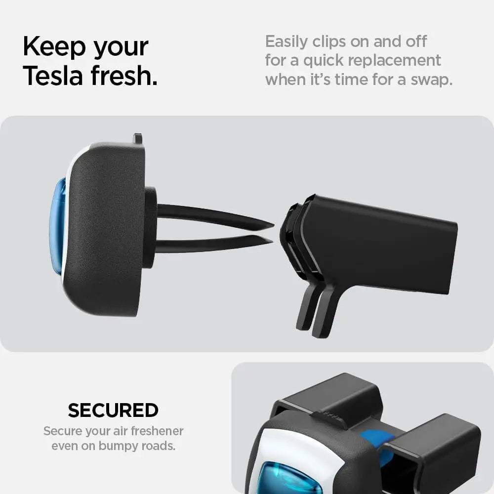 Spigen 2 Pack Tesla Model Y Juniper (2025/2026) & Model 3 Highland (2024/2025) Air Freshener Adapter Tesla Accessories