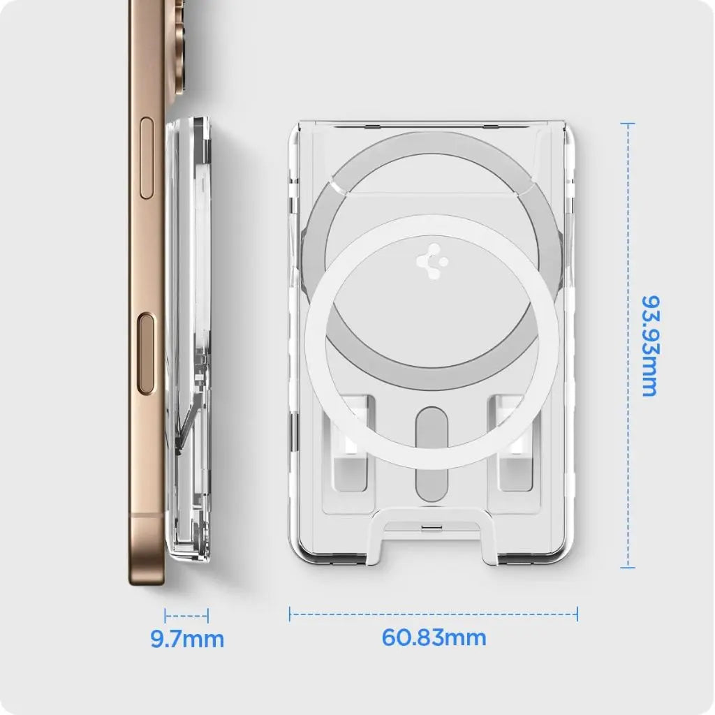 Spigen 3 Cards Magnetic Wallet Ultra Hybrid MagFit+ Dual Side Magnetic Card Holder for iPhone