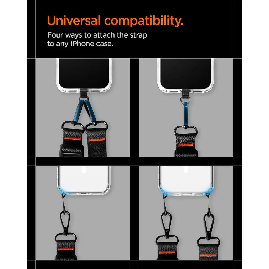 Spigen Crossbody Phone Strap Phone Lanyard Neck Strap Lanyard Strap Adjustable Wrist Strap DA30M