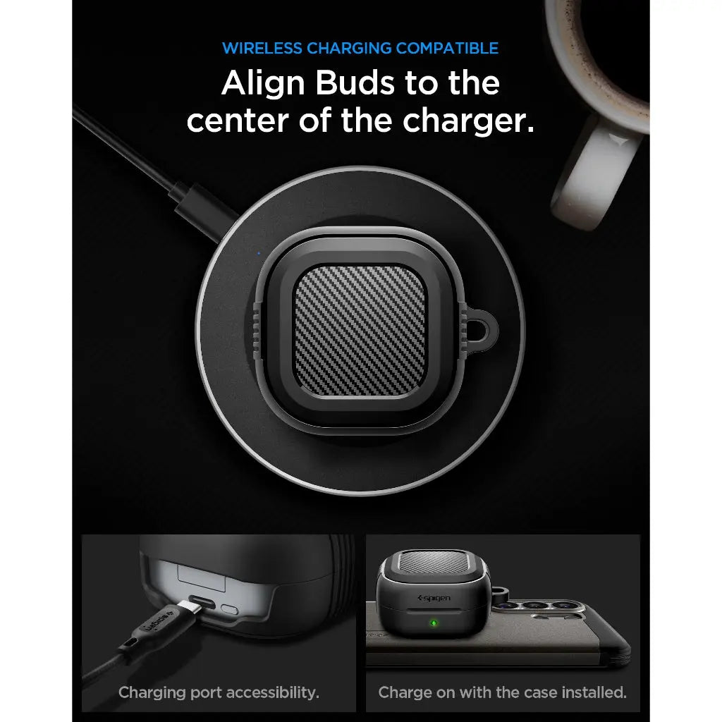 Spigen Galaxy Buds 4 Pro Case / Galaxy Buds 4 Case Rugged Armor Samsung Buds 4 Pro Case Buds 4 Case