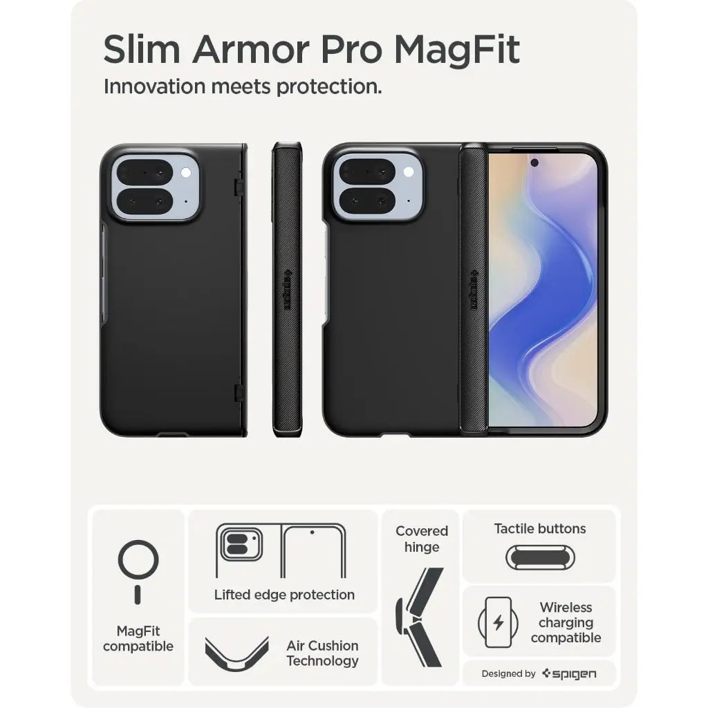 Spigen Google Pixel 10 Pro Fold Case Slim Armor Pro MagFit Magnetic Phone Case All Around Protection Magnetic Case