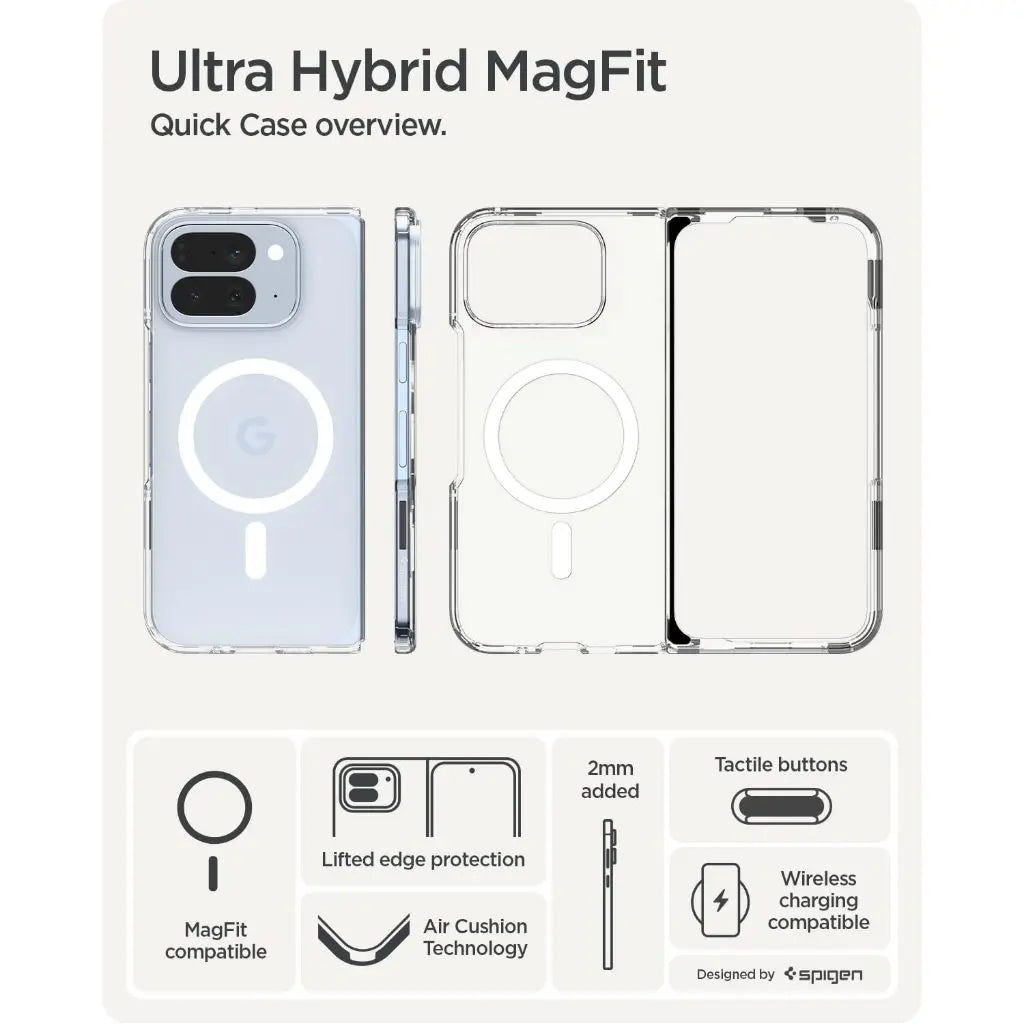 Spigen Google Pixel 10 Pro Fold Case Ultra Hybrid MagFit Magnetic Phone Case Clear Case Magnetic Case Google Pixel Case