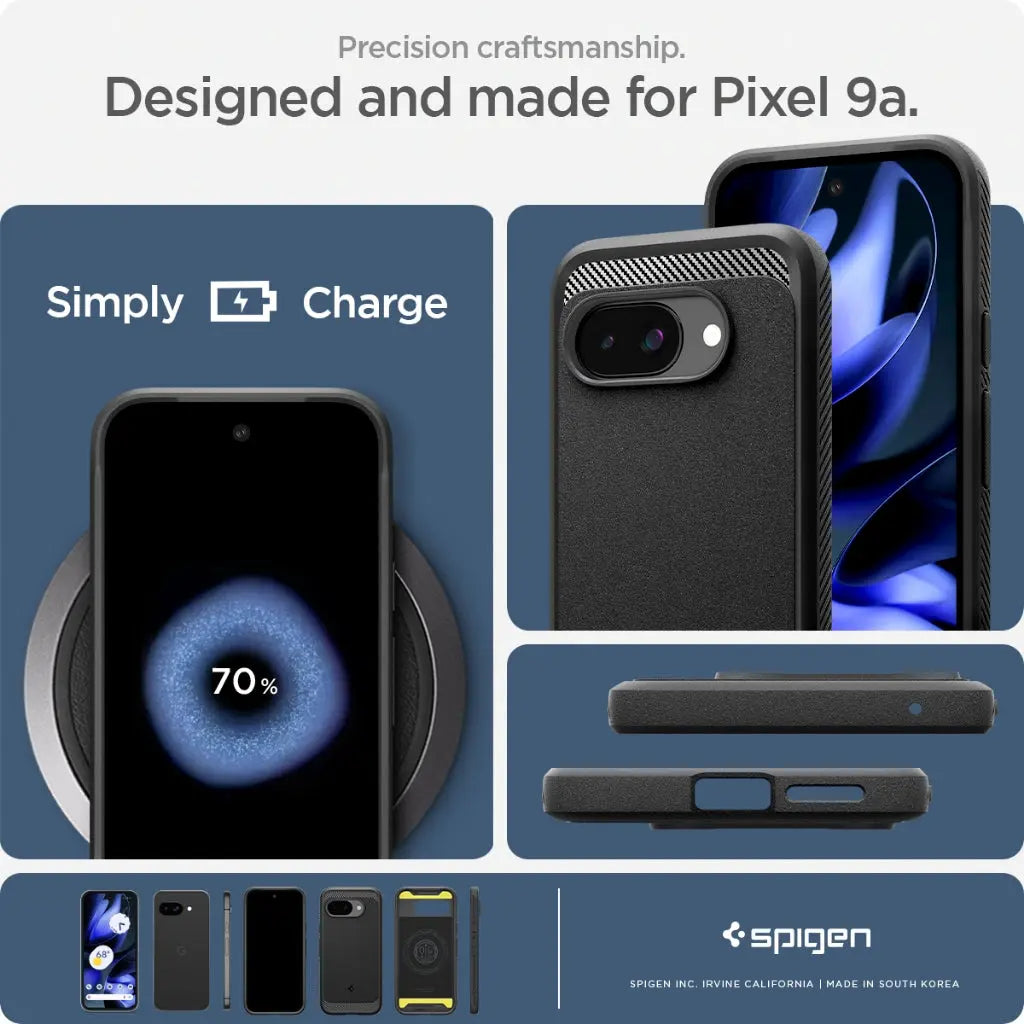 Spigen Google Pixel 9a Case Rugged Armor MagFit Magnetic Phone Case MagSafe Case Protective Google Pixel 9a Cover