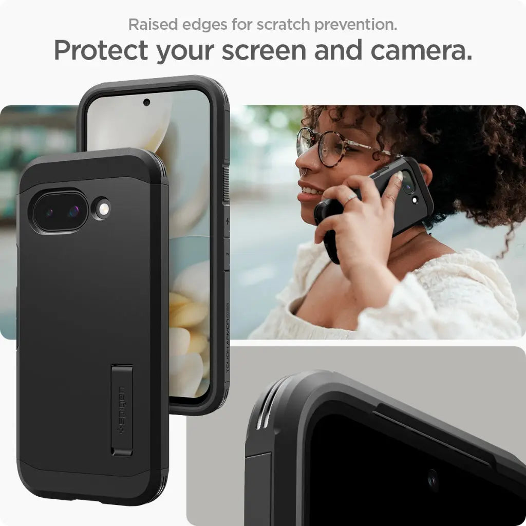Spigen Google Pixel 9a Case Tough Armor MagFit Magnetic Phone Case Kickstand & Extreme Protection Google Pixel 9a Cover