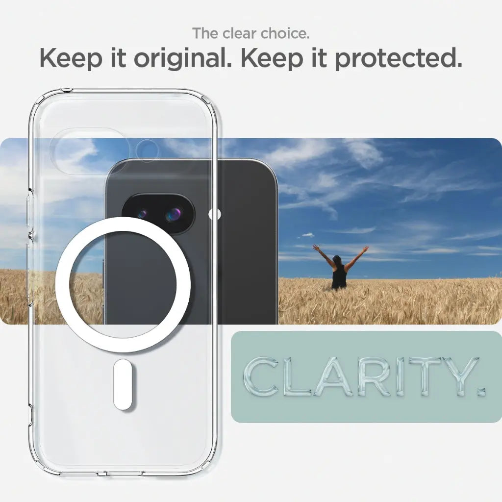 Spigen Google Pixel 9a Case Ultra Hybrid MagFit Clear Case Magnetic Phone Case MagSafe Case Google Pixel 9a Cover