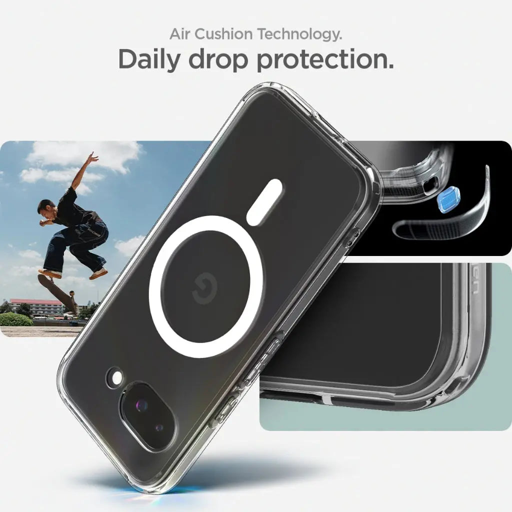 Spigen Google Pixel 9a Case Ultra Hybrid MagFit Clear Case Magnetic Phone Case MagSafe Case Google Pixel 9a Cover