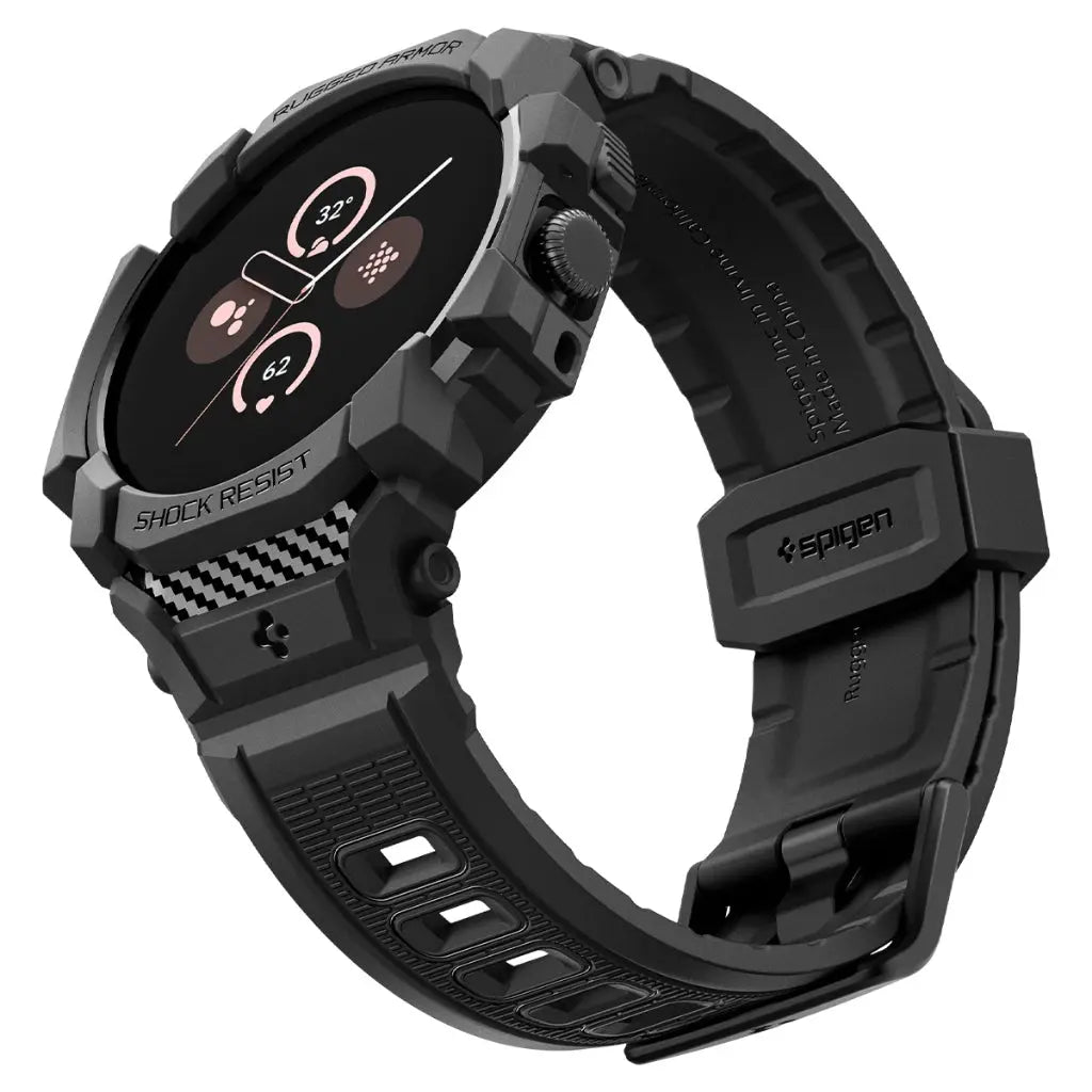 Spigen Google Pixel Watch 3 (45mm) Case Rugged Armor Pro Google Pixel Watch Cover Watch Band Watch Strap