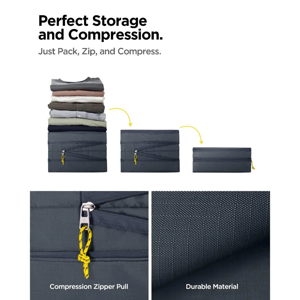 Spigen KD600 Compression Travel Packing Cubes Travel Organiser for Suitcases & Carry On Expandable Luggage Storage Bag