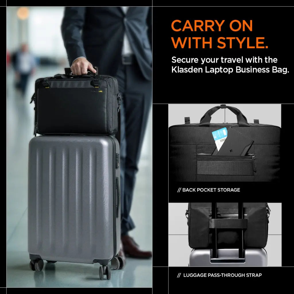 Spigen Klasden KD300 Laptop Business Shoulder Bag Laptop Briefcase Laptop Bag Laptop Storage Bag Laptop Case Travel Bag