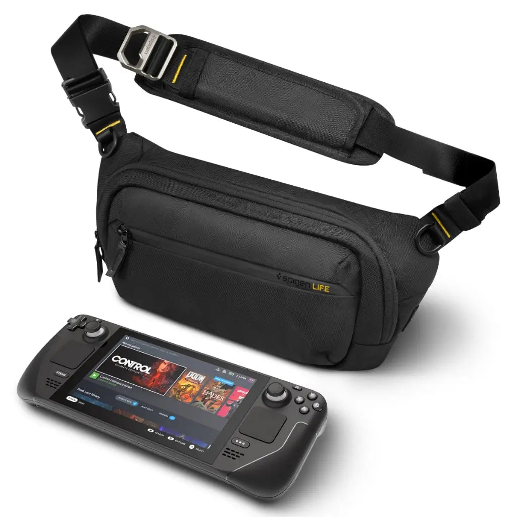 Spigen Klasden KD410 Sling Bag for Phone, Steam Deck, Nintendo Switch, iPad Mini, PlayStation Portal, ASUS ROG Ally
