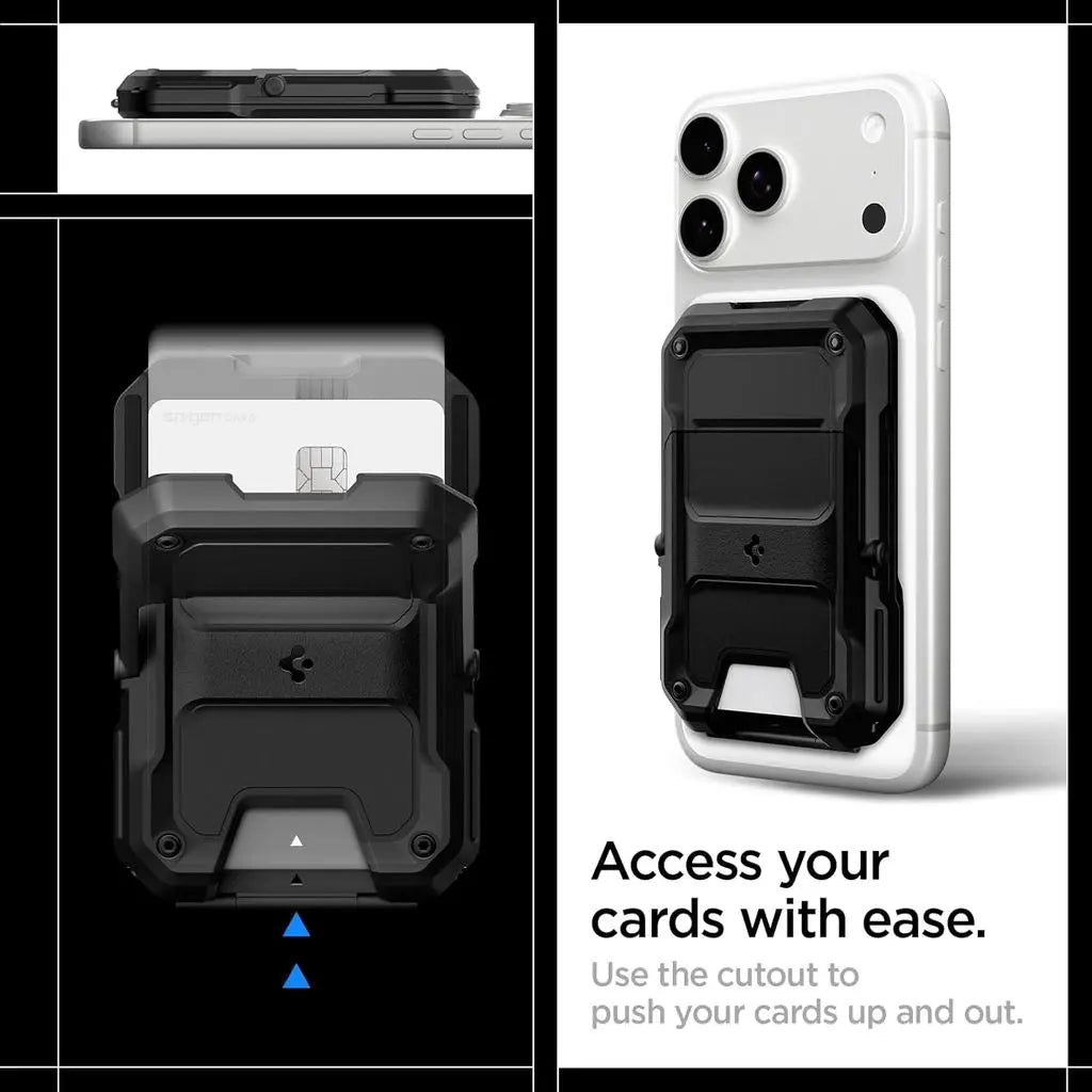 Spigen Magnetic Card Holder Tough Armor Pro Card Holder Wallet (5 Cards) iPhone 17/16/15/14/13/12