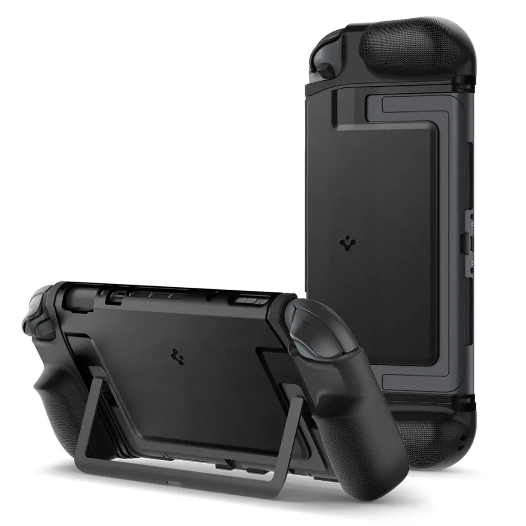 Spigen Nintendo Switch 2 Case (2025) Dual Grip Enhanced Grip with Kickstand and Dock Compatible Case Drop Protection