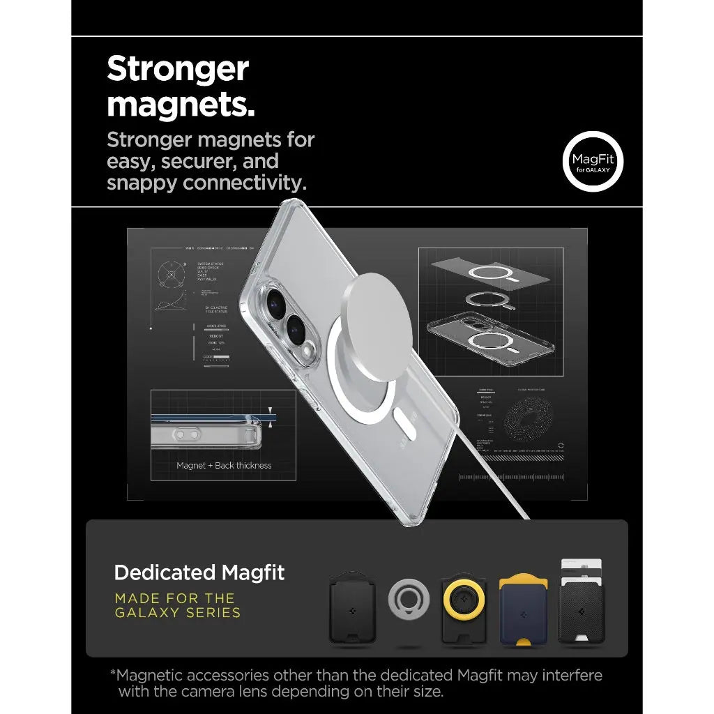 Spigen Samsung S25 Edge Case 6.7" Ultra Hybrid MagFit Magnetic Phone Case Clear Case Galaxy S25 Edge Case Samsung Cover