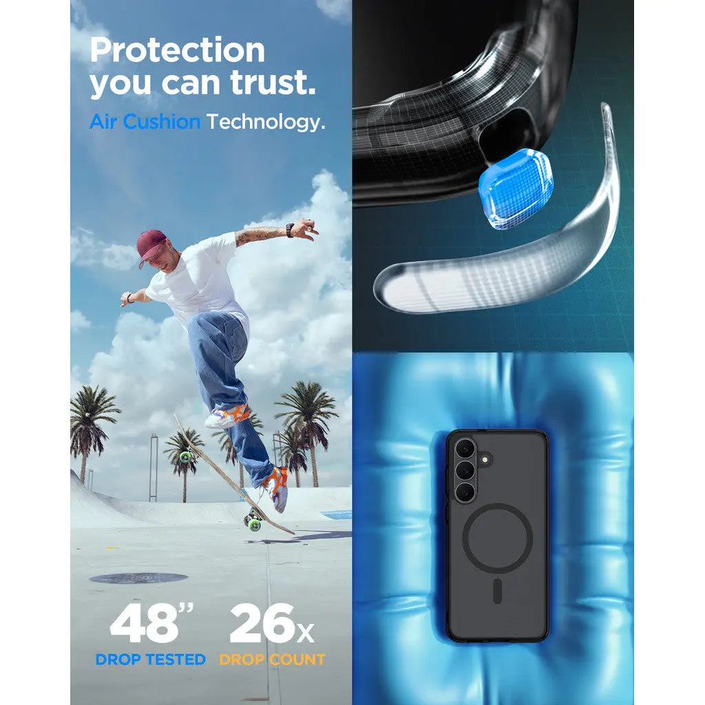 Spigen Samsung S25 FE Case Ultra Hybrid MagFit Frost Magnetic Phone Case Frost Back Matte Galaxy S25 FE Casing