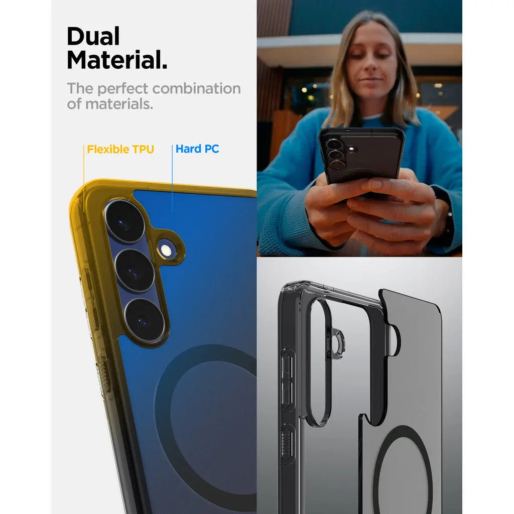 Spigen Samsung S25 FE Case Ultra Hybrid MagFit Frost Magnetic Phone Case Frost Back Matte Galaxy S25 FE Casing