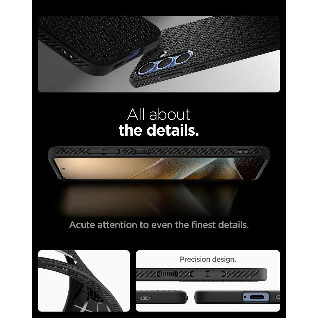 Spigen Samsung S25+ Case 6.7" Liquid Air Black Casing Drop Protection and Slim Durable Protection Samsung S25 Plus Case