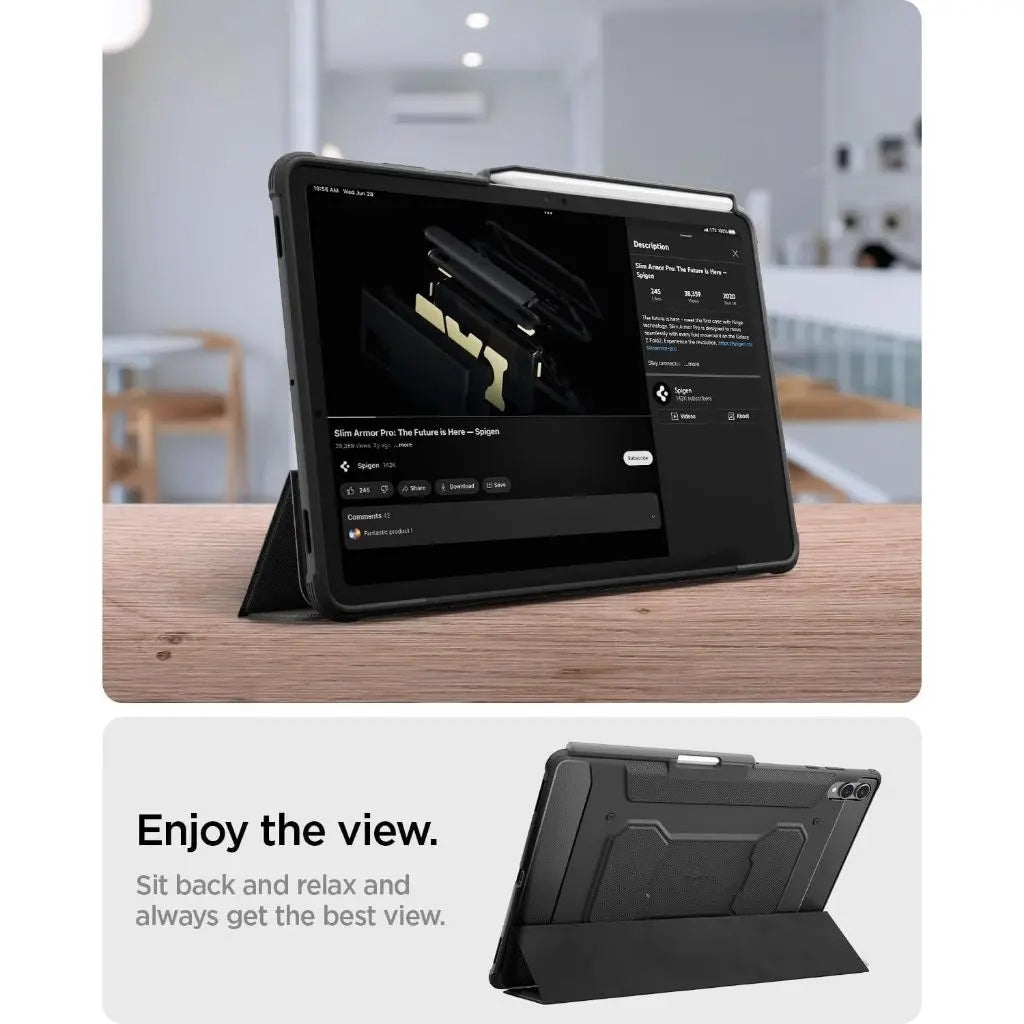 Spigen Samsung Tab S11 Case (2025) Rugged Armor Pro Galaxy Tab S11 Case Shockproof Trifold Stand Samsung Cover