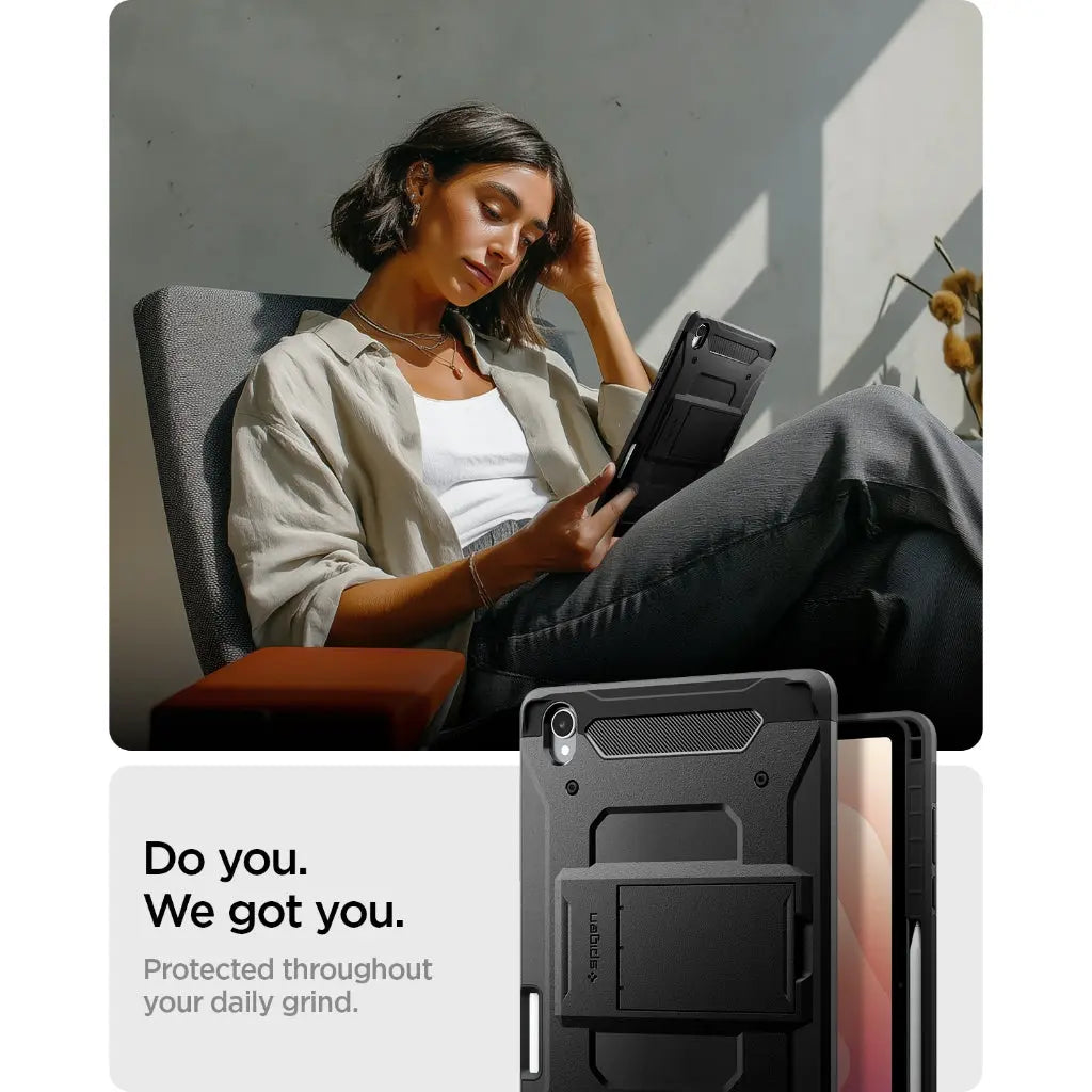 Spigen Samsung Tab S11 Case (2025) Tough Armor Pro Galaxy Tab S11 Case Shockproof Kickstand S Pen Holder Samsung Case