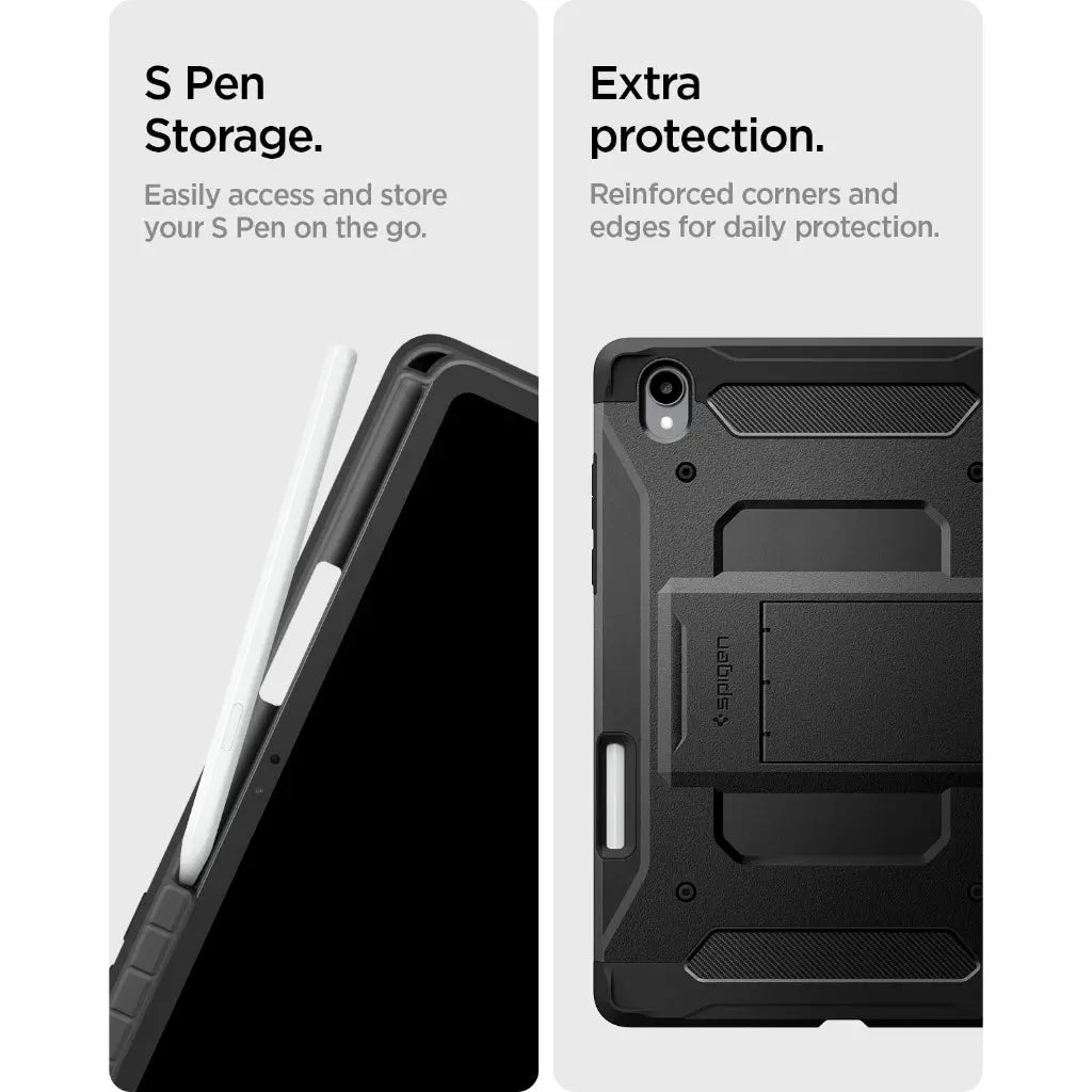 Spigen Samsung Tab S11 Case (2025) Tough Armor Pro Galaxy Tab S11 Case Shockproof Kickstand S Pen Holder Samsung Case