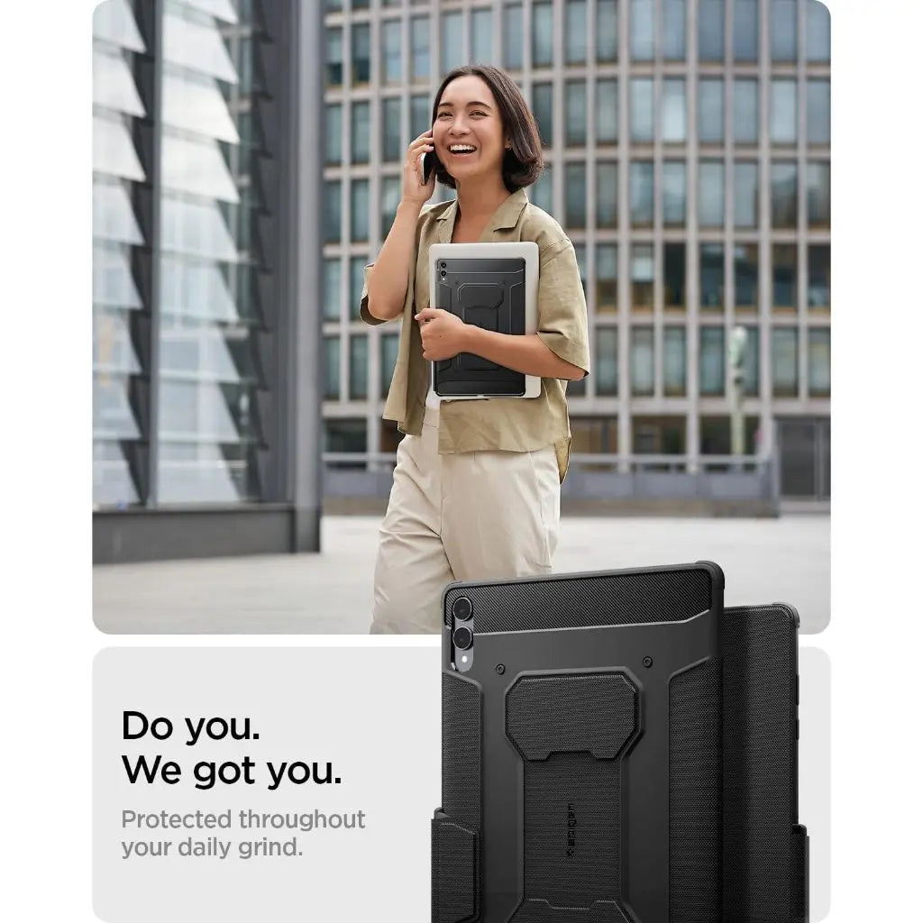 Spigen Samsung Tab S11 Ultra Case (2025) Rugged Armor Pro Galaxy Tab S11 Ultra Case Trifold Stand Samsung Cover