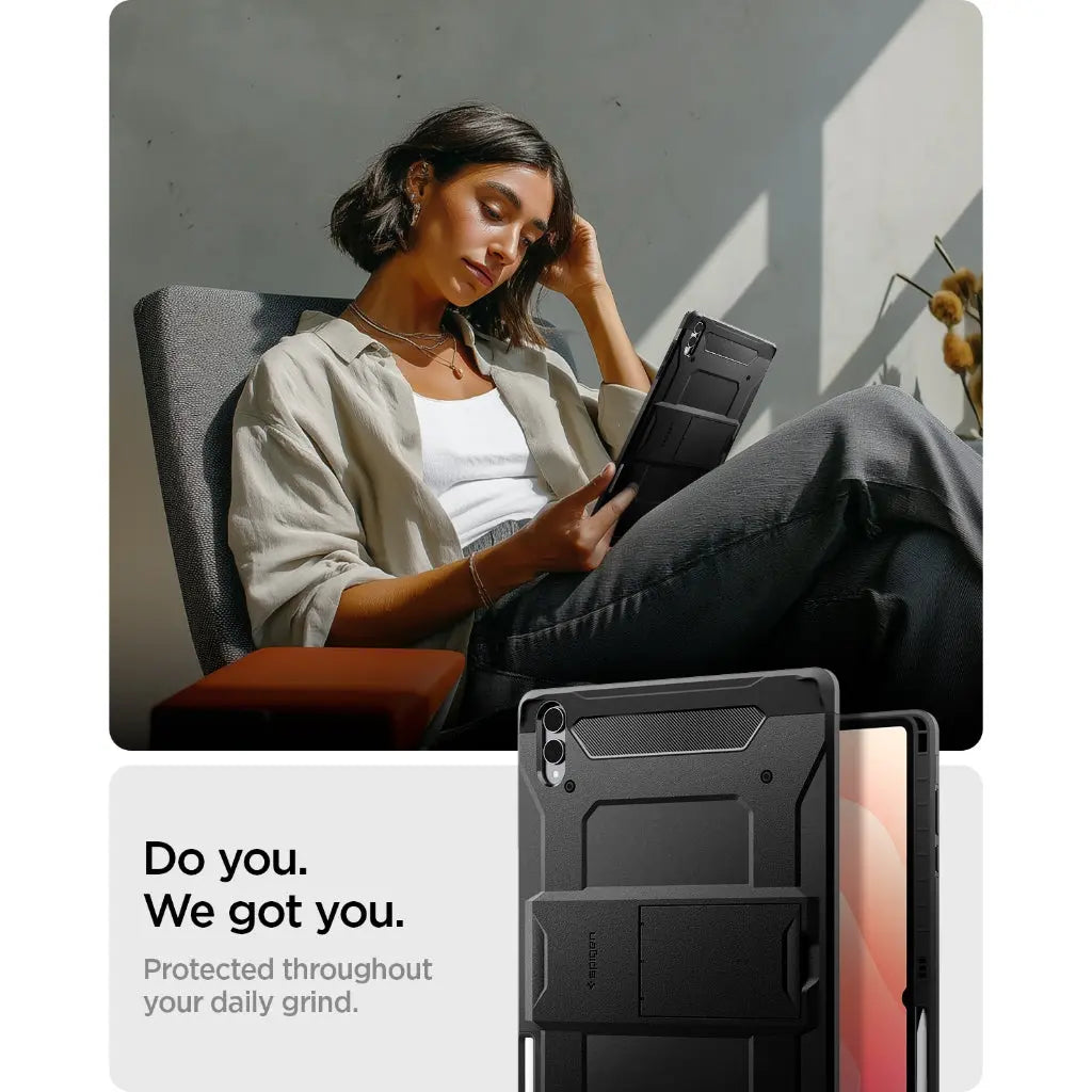 Spigen Samsung Tab S11 Ultra Case (2025) Tough Armor Pro Galaxy Tab S11 Ultra Case Kickstand S Pen Holder Samsung Case