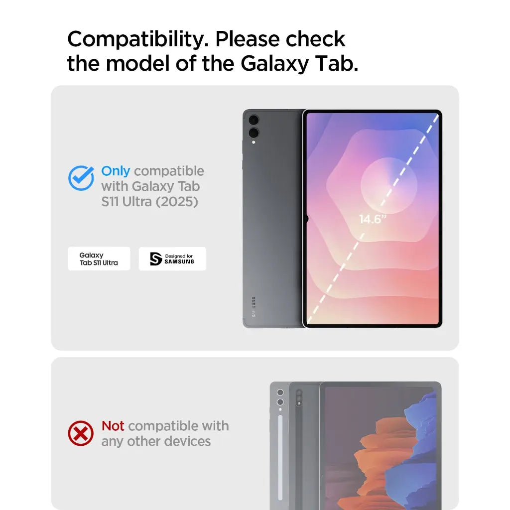 Spigen Samsung Tab S11 Ultra Case (2025) Ultra Hybrid Pro Galaxy Tab S11 Ultra Case TriFold Clear Case Samsung Case