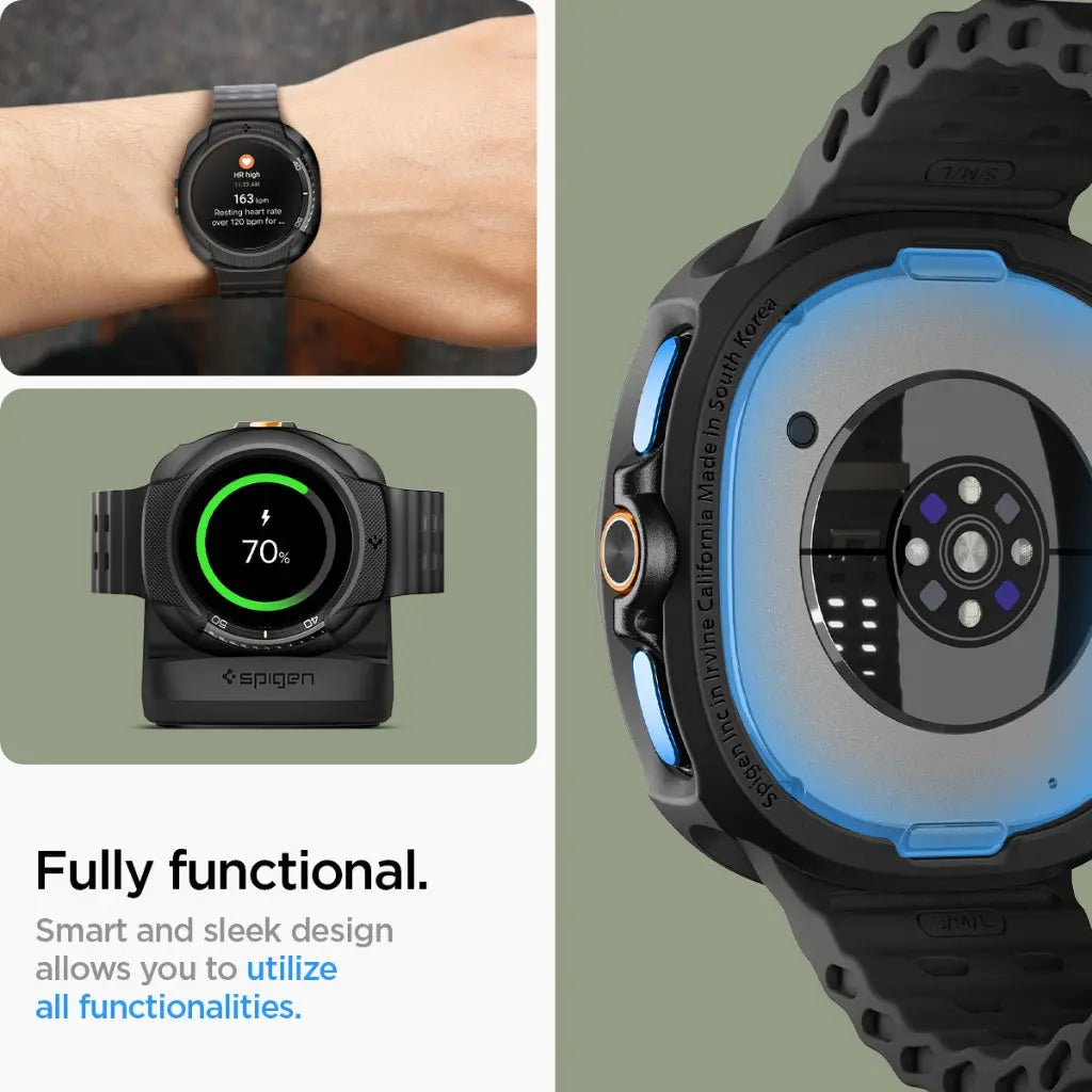Spigen Samsung Watch 8 Classic (46mm) Case Liquid Air Samsung Casing Galaxy Watch 8 Classic Protective Matte Black Cover