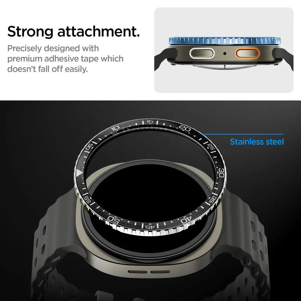 Spigen Samsung Watch 8 (44mm) Accessory Bezel Tune Stainless Steel Galaxy Watch 8 Bezel Protection