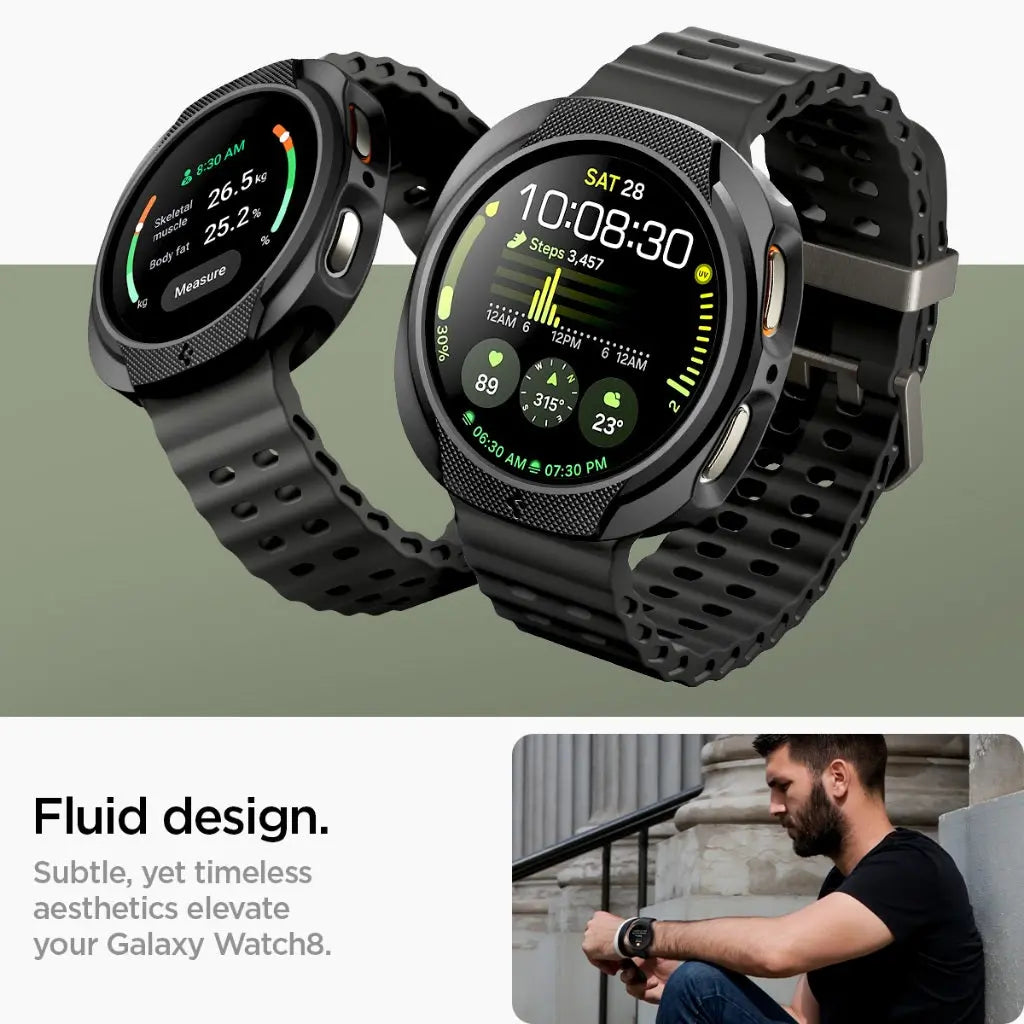 Spigen Samsung Watch 8 (44mm) Case Liquid Air Galaxy Watch 8 Case Drop Protection Samsung Watch Cover
