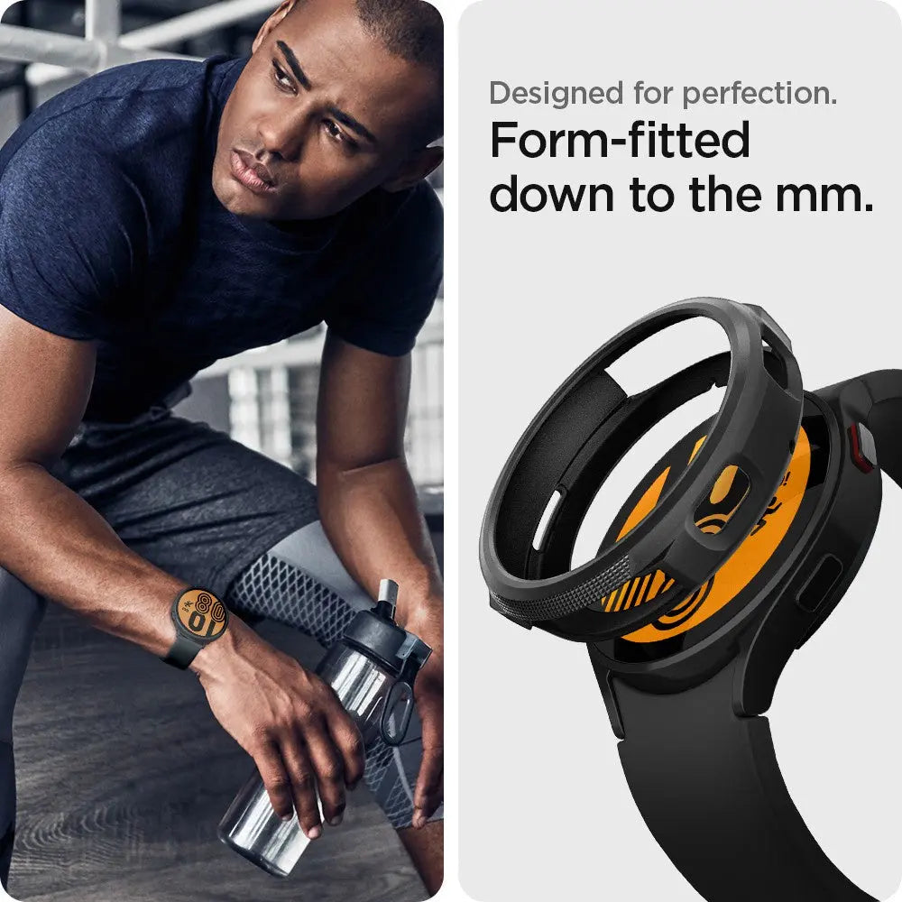 Spigen Samsung Watch FE / 5 / 4 (40mm) Case Liquid Air Galaxy Watch 40mm Casing Protective Matte Black Cover