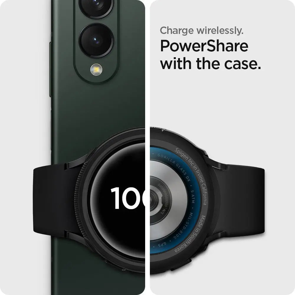 Spigen Samsung Watch FE / 5 / 4 (40mm) Case Liquid Air Galaxy Watch 40mm Casing Protective Matte Black Cover