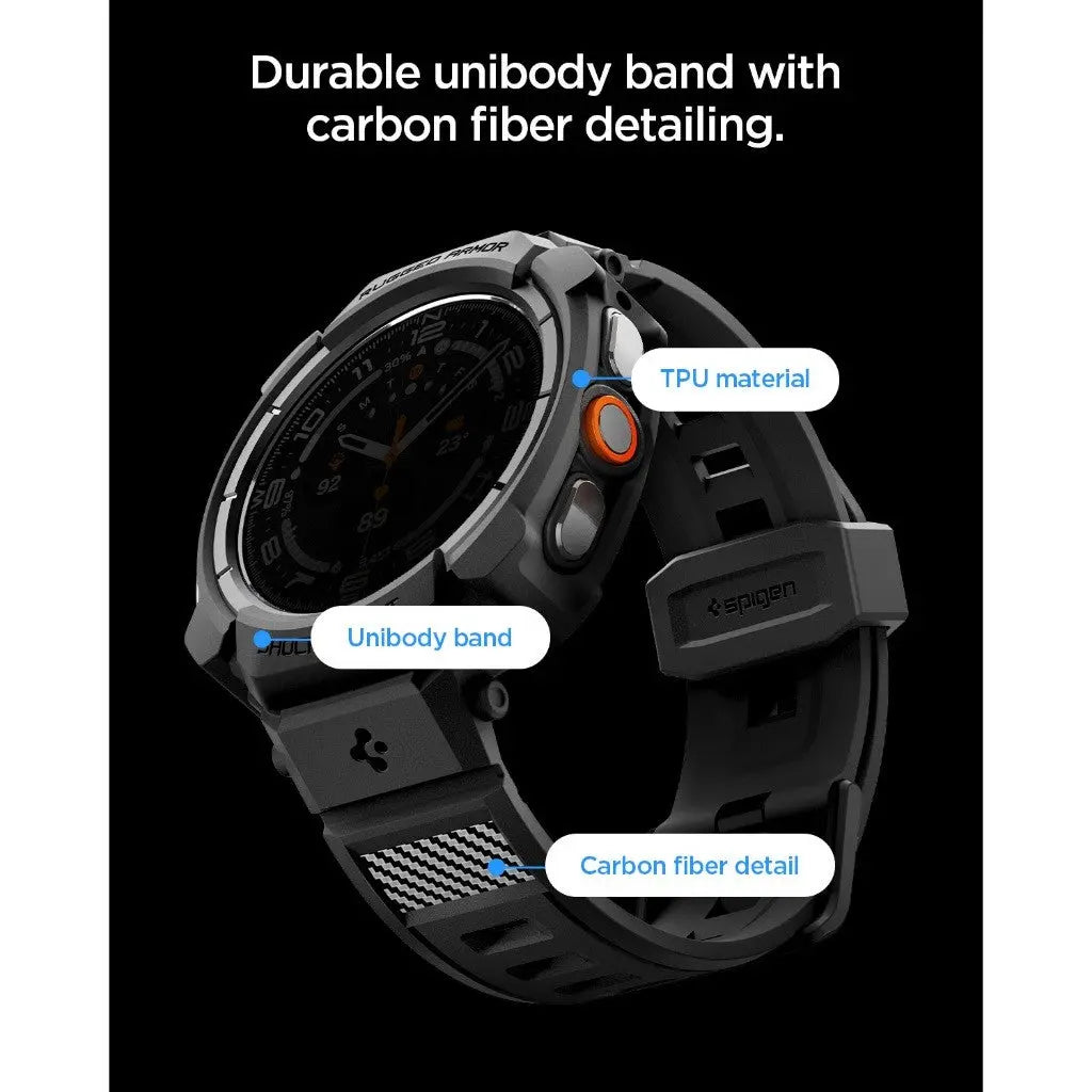Spigen Samsung Watch Ultra 2 Case (47mm) Rugged Armor Pro Watch Band Watch Strap Galaxy Watch Case