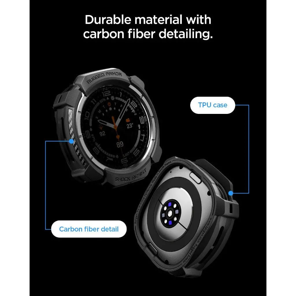 Spigen Samsung Watch Ultra 2 Case (47mm) Rugged Armor Protective Case Galaxy Watch Ultra 2 Case