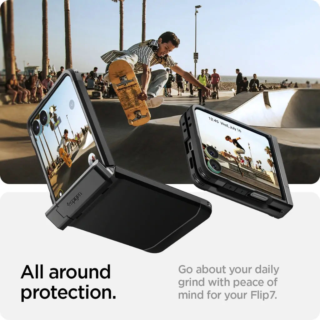 Spigen Samsung Z Flip 7 Case Tough Armor Pro MagFit Magnetic Phone Case Phone Stand Hinge Cover Galaxy Z Flip 7 Case