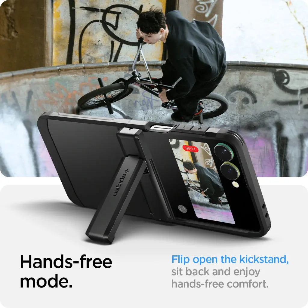 Spigen Samsung Z Flip 7 Case Tough Armor Pro MagFit Magnetic Phone Case Phone Stand Hinge Cover Galaxy Z Flip 7 Case