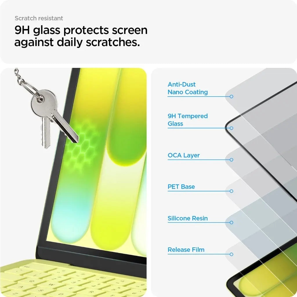 Spigen Screen Protector Tempered Glass Full Cover compatible with MacBook Neo 13